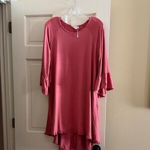 Elegant High Low Pink Dress
